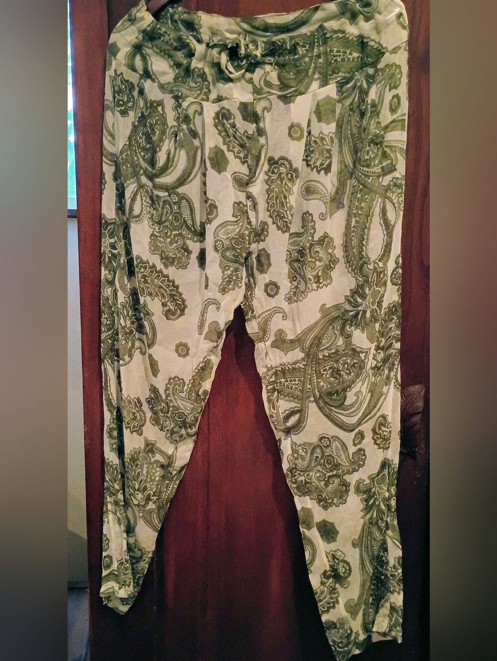 Mikoh Swim Silk Gray White Paisley Pants 2